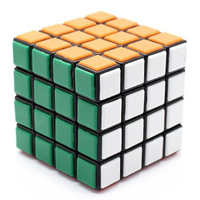 головоломка кубик 4x4 чёрный с пластиковыми наклейками Lan Lan WTS