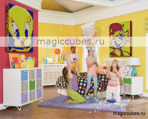 magiccubes.ru_картины из кубиков Рубика в интерьере