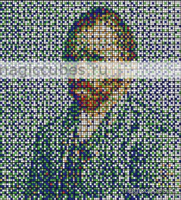 magiccubes.ru_картины из кубиков-рубиков_Автопортрет Винсента Ван Гога